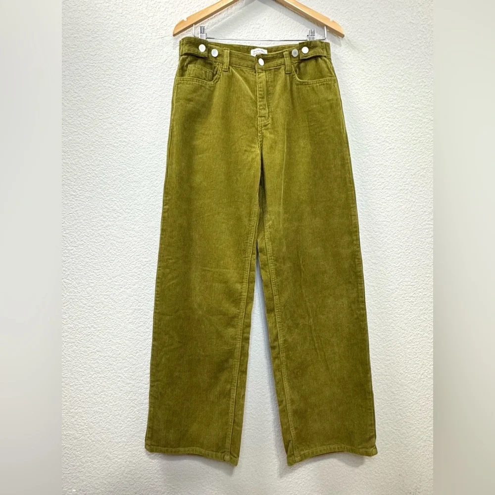 Vintage Olive Wide Leg Pants - Picture 3 of 10